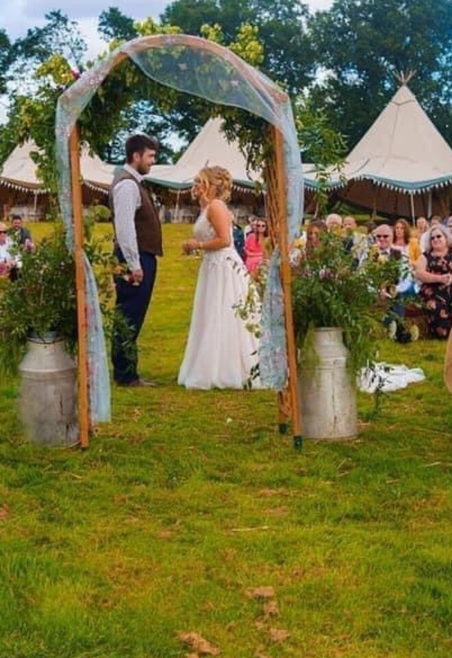 Wedding at home on the farm