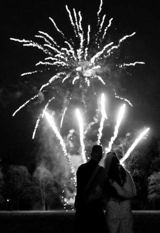 Fireworks at Melville Castle - a castle wedding venue near Edinburgh