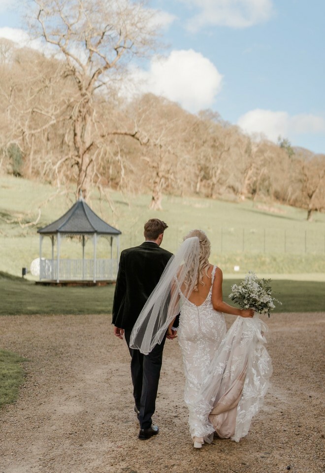 Couple in the grounds of the venue