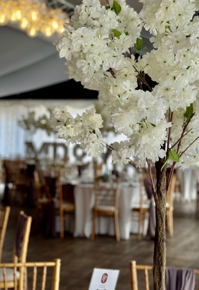 Cherry blossom tree centerpieces 