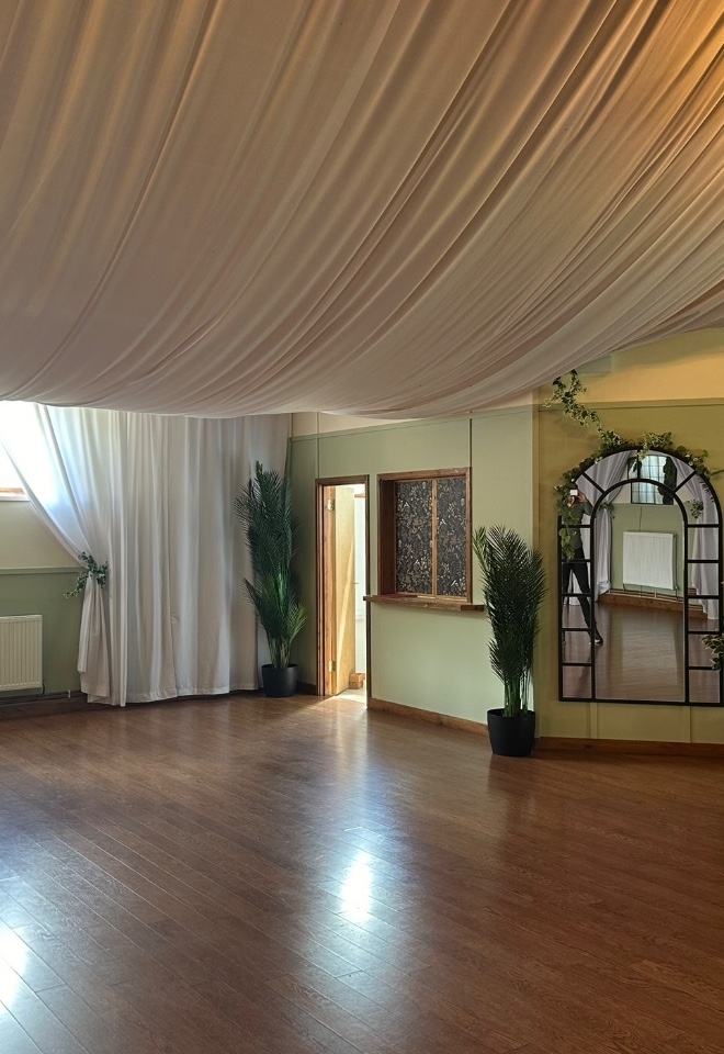 Inside the large hall