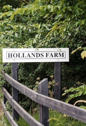 Hollands Farm road sign