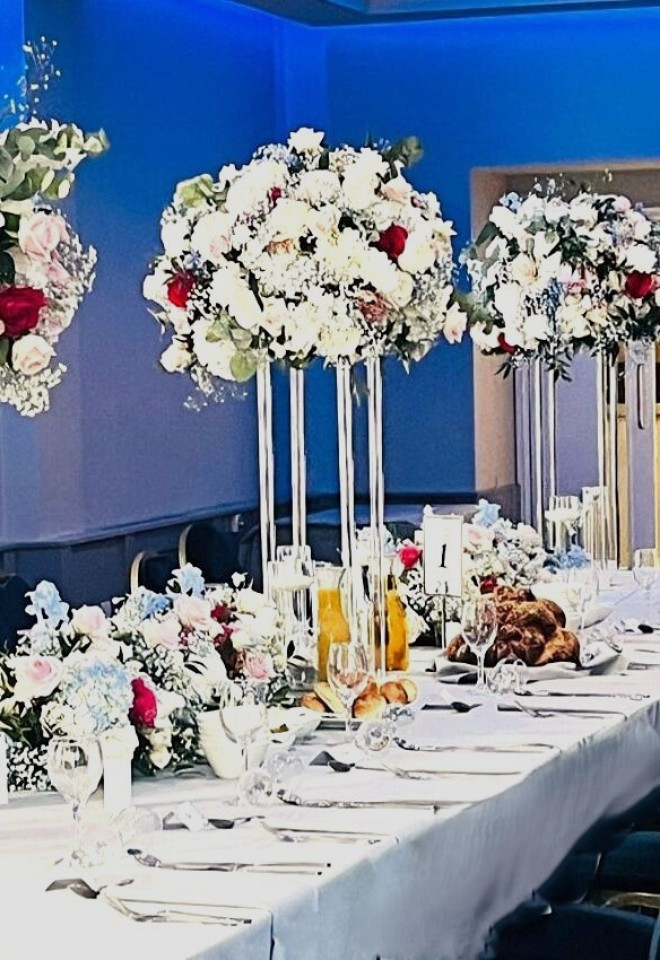 Wedding table set up