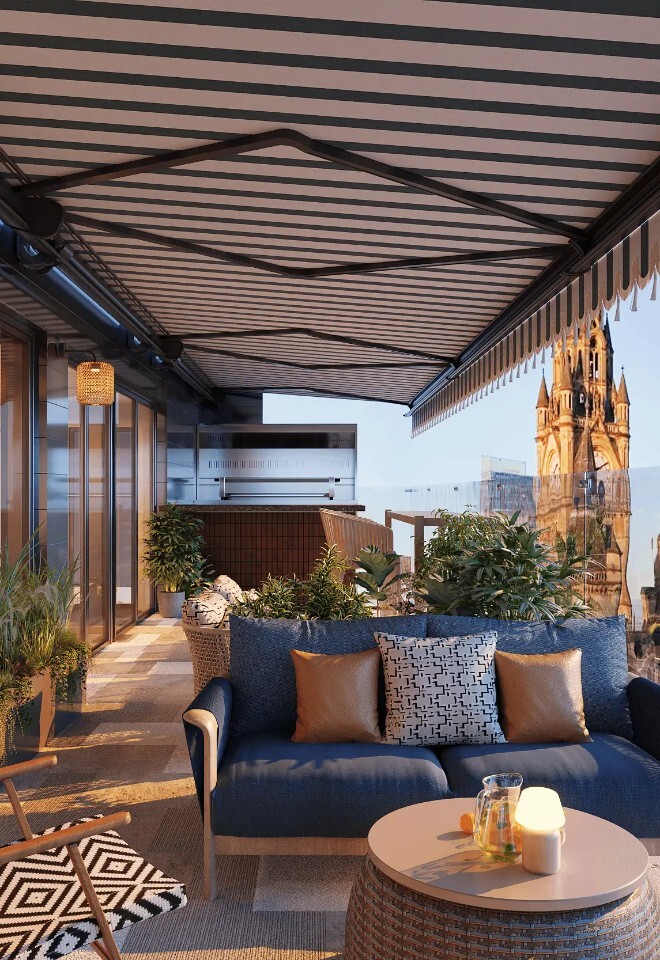 King Street Townhouse Refurbishment CGI Terrace