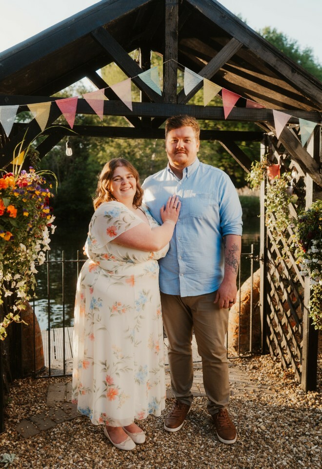 Married couple posing