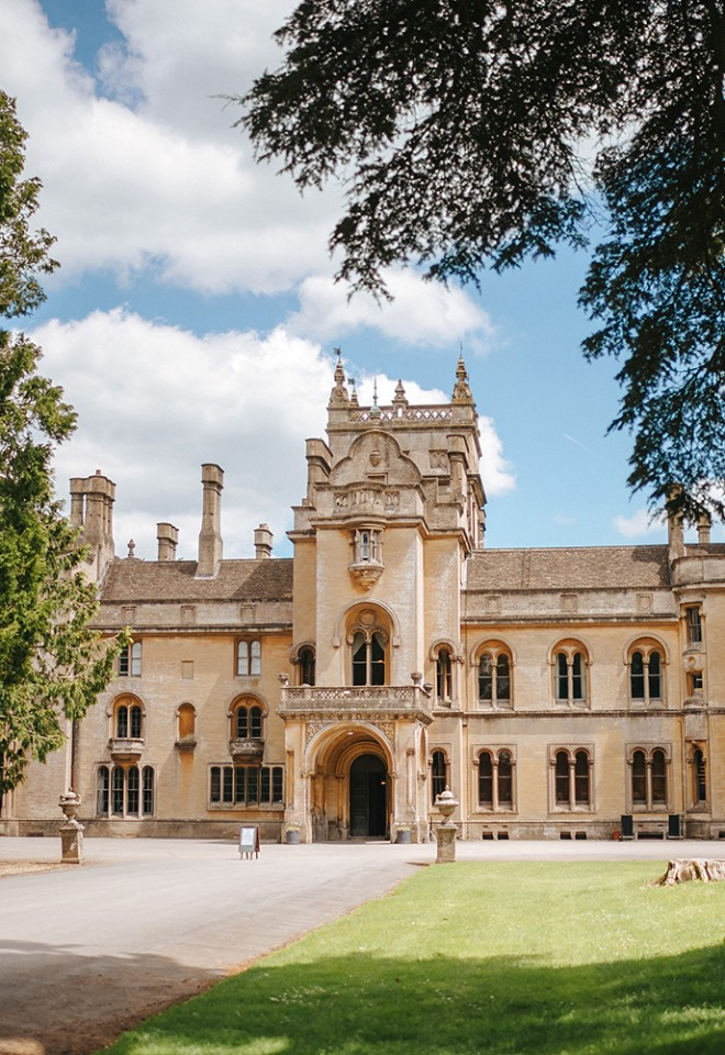 Grittleton House, outside view, front of the house, private drive