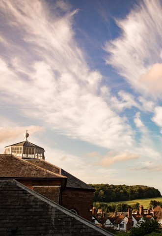 View from the Kings Chapel Walled Garden over Old Amersham Town, Buckinghamshire