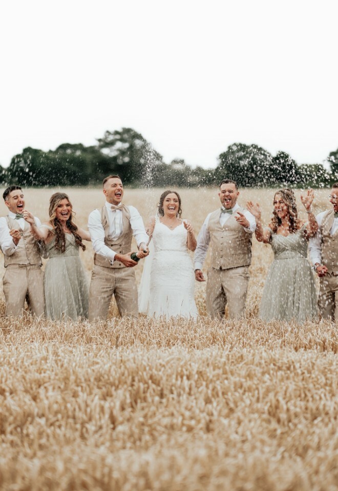 Wedding Party in the Cornfields around Vaulty Manor