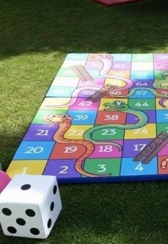 Snakes & ladders outdoor giant game hire Derbyshire wedding entertainment