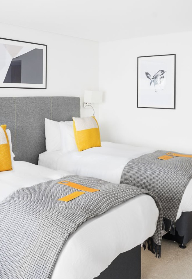 A twin room at he voco Hotel Reading  