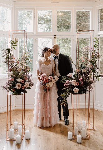 The happy couple floral arrangements Highley Manor