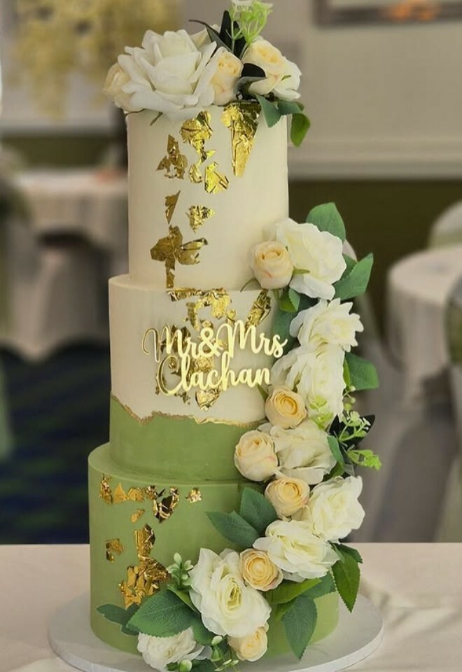 3-tiered Ganache wedding cake