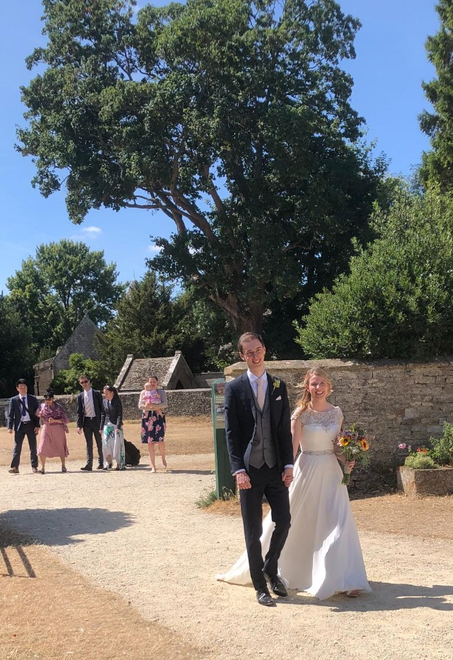 Newlyweds arriving from St Marys next door