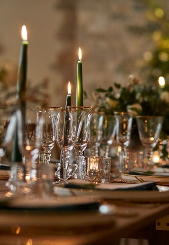 Romantic wedding venue candle lit Wild Thyme and Honey