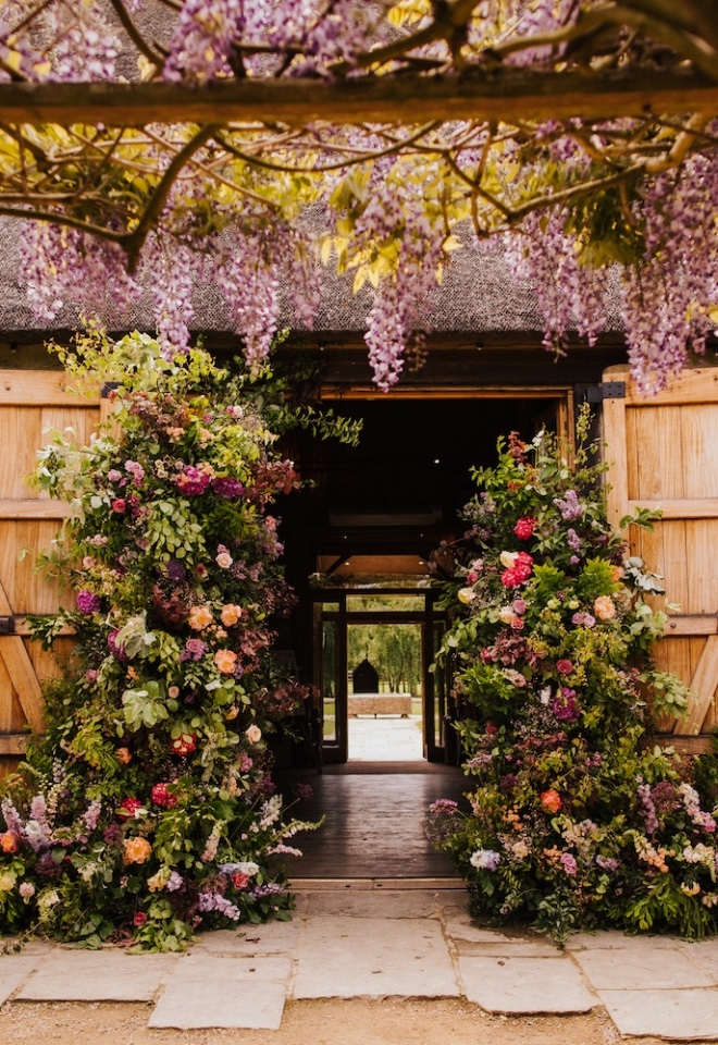 Tythe | Floral Ceremony Arch | Outdoor Wisteria Wedding Aisle