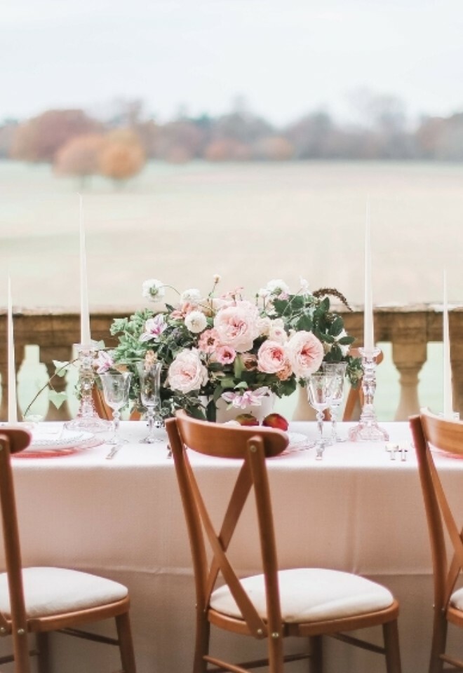 Oxford Event Hire - Light Oak Cross Back Chair