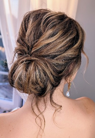 Textured bridal updo