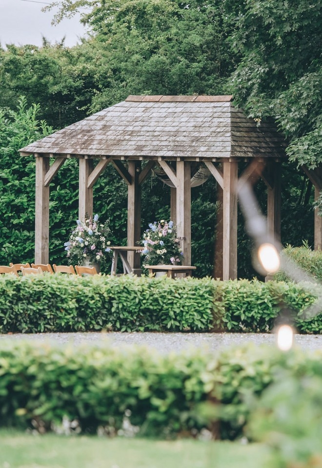 Trevenna Wedding Venue Cornwall Arbour Outdoor Ceremony