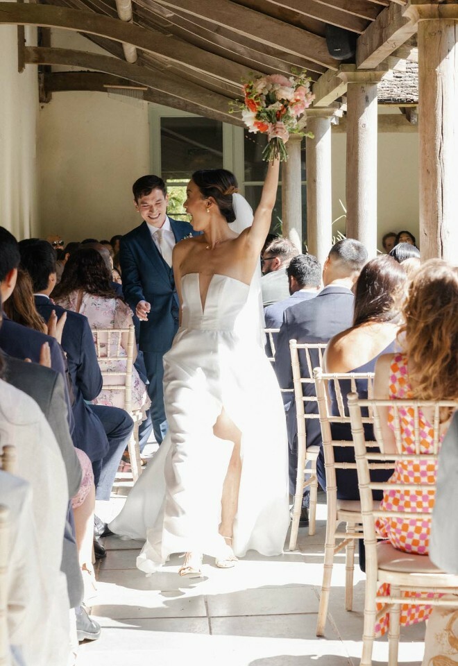 Bride and groom together 