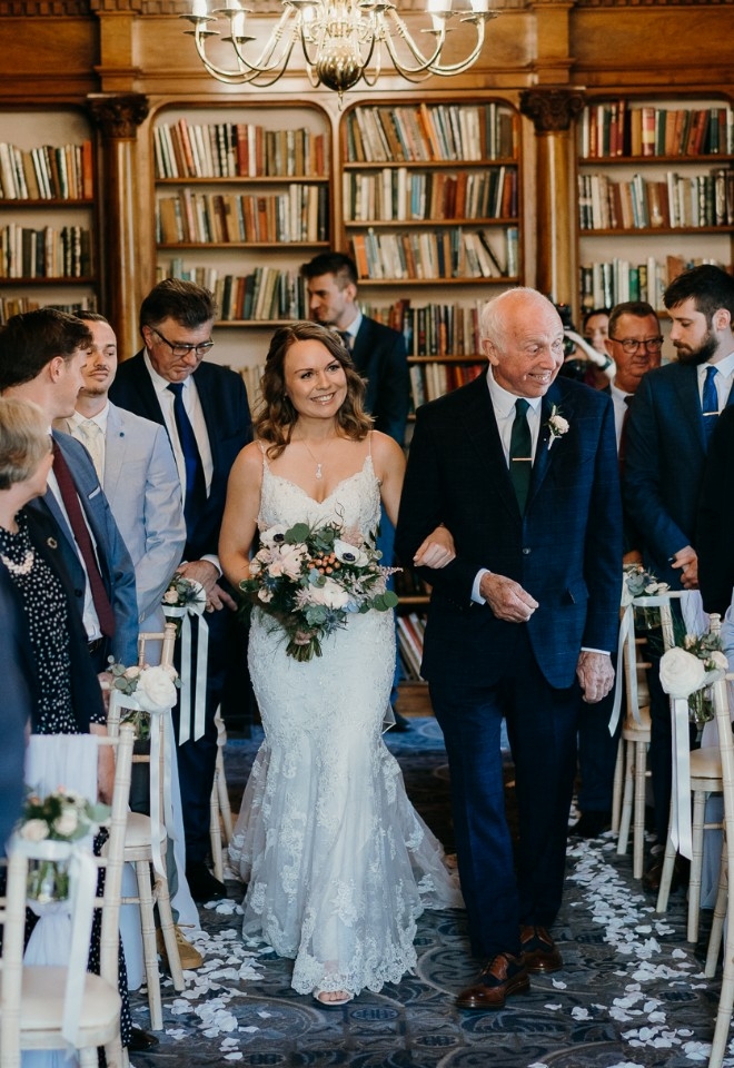 Beautiful ceremony in the traditional LIbrary