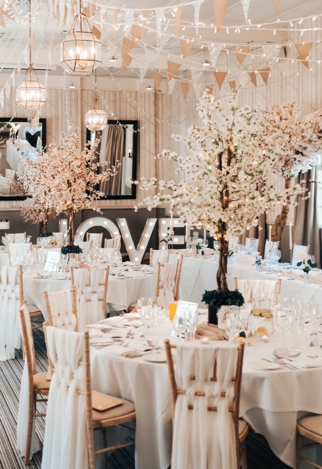 Wedding breakfast set up