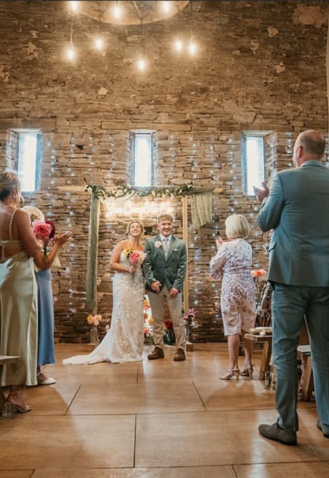 Ceremony in the barn