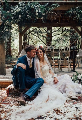 woodland ceremony setting