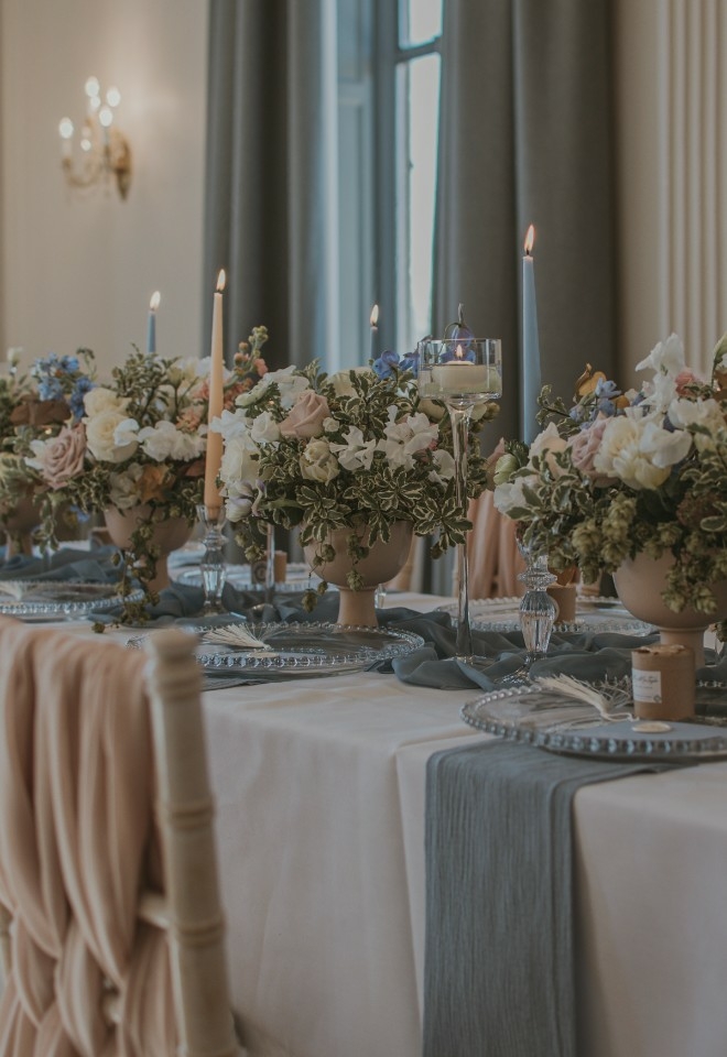 Breakfast Set up in the Reading Room in Harrogate Hotel