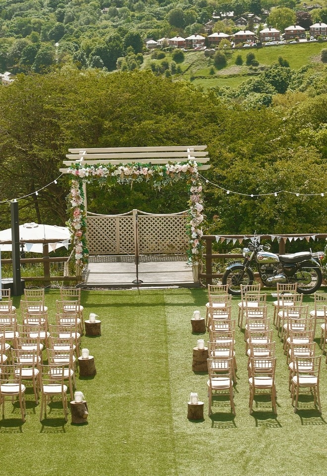 Marquee wedding venue The Stables wedding farm oldham with stunning views