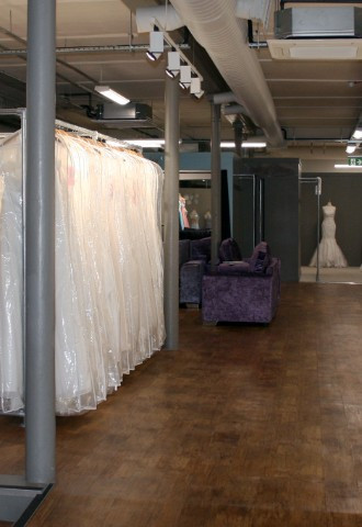 wed2b Glasgow wedding dress rails