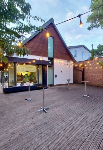 Private terrace overlooking the river