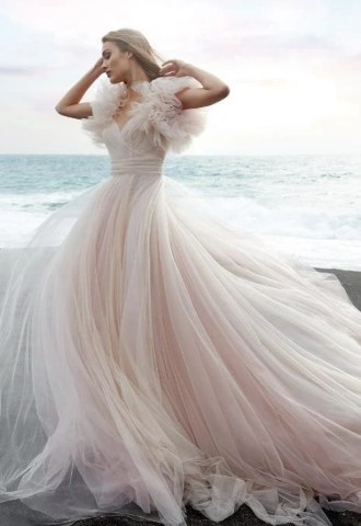 Blush pink bridal gown, Your Story Bridal, Buckinghamshire