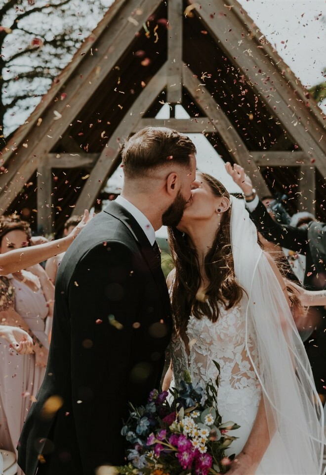 Confetti picture outside The Pavillion