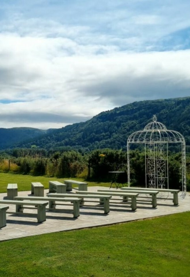 Outdoor ceremony set up