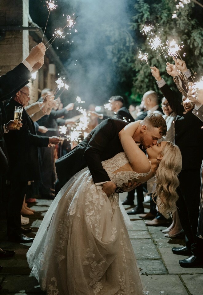 Evening sparkler shot to kick off the party!