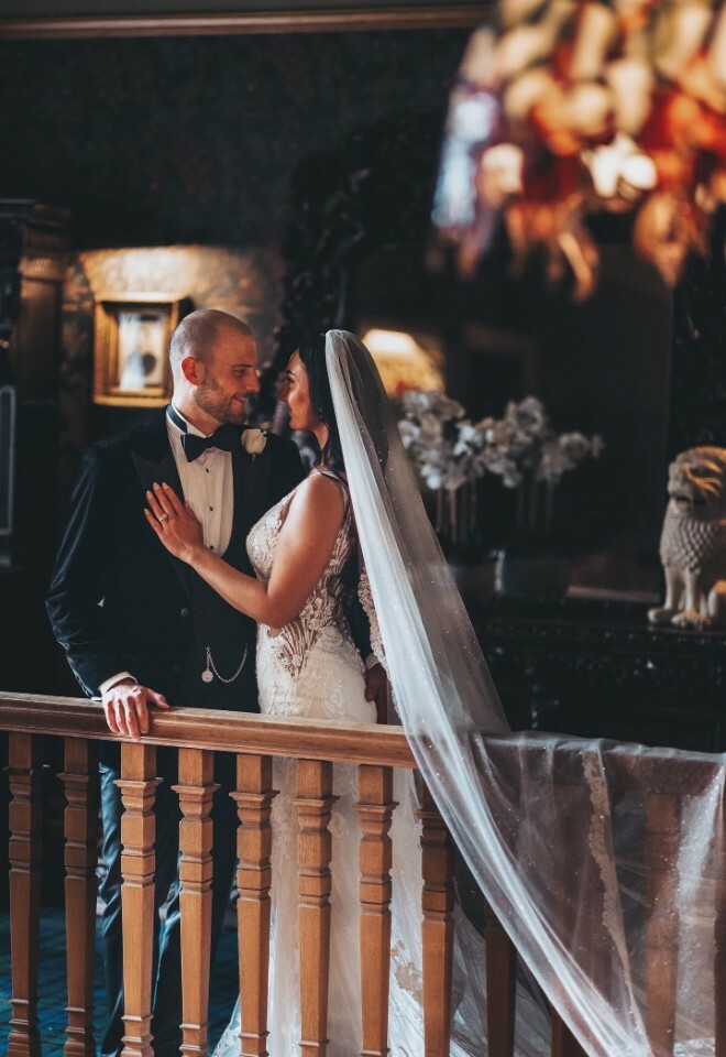 Couple on the stairs