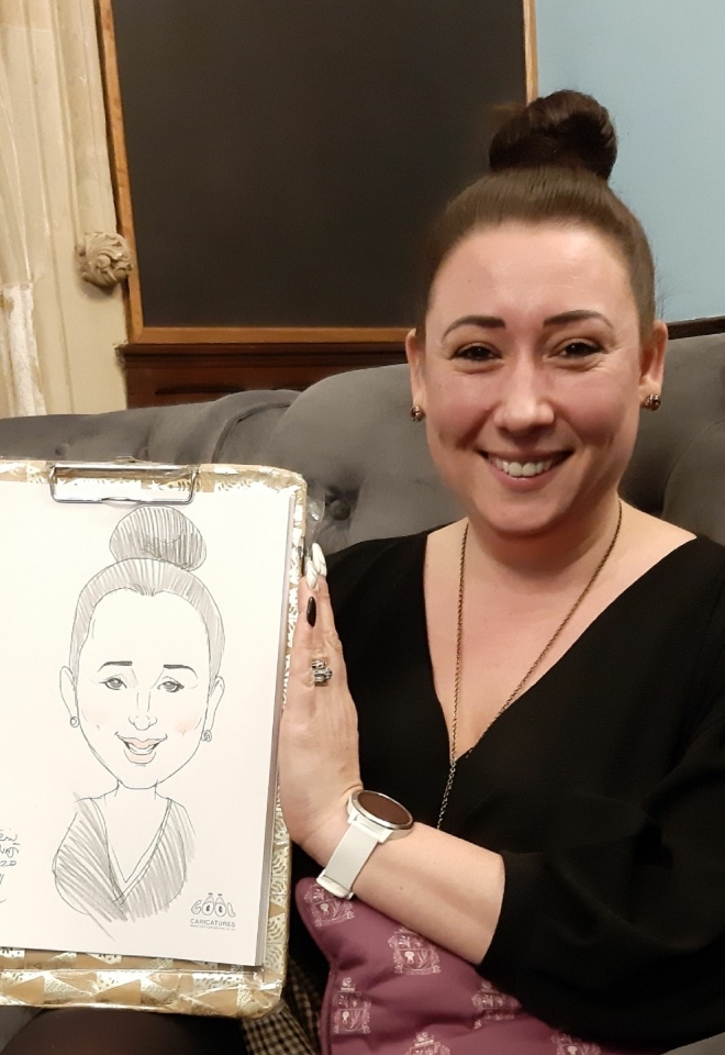 Live caricature drawing as wedding favours UK