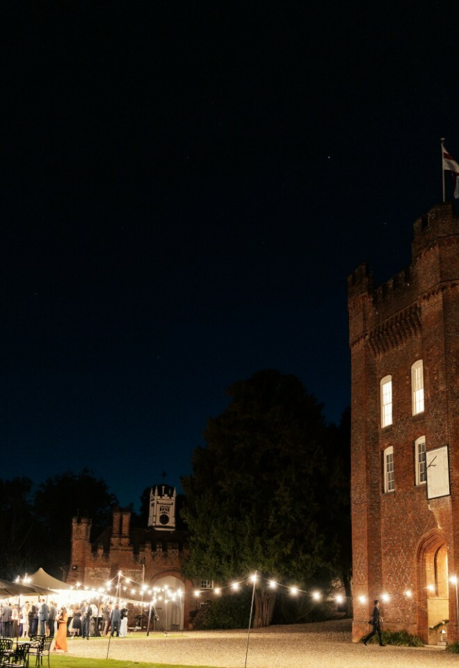 Farnham Castle at night