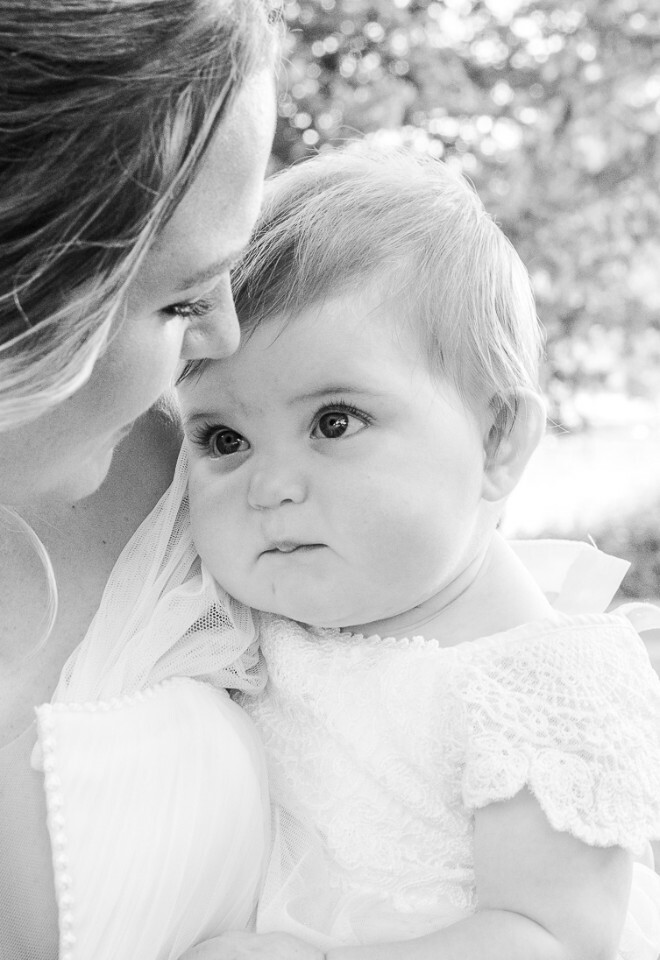Bride and baby (www.davecoxphoto.co.uk)