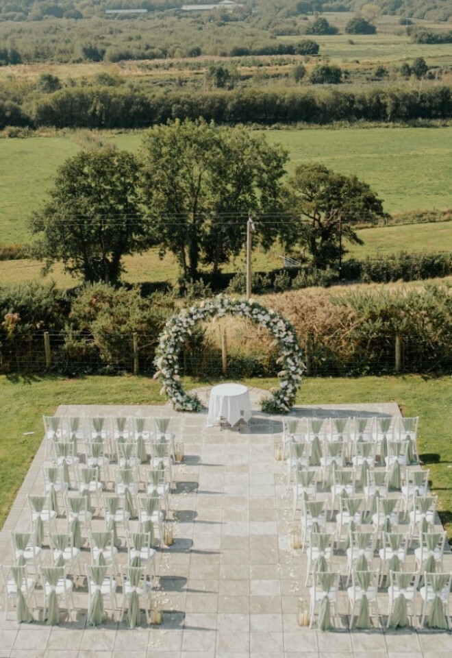 Outdoor ceremony set up