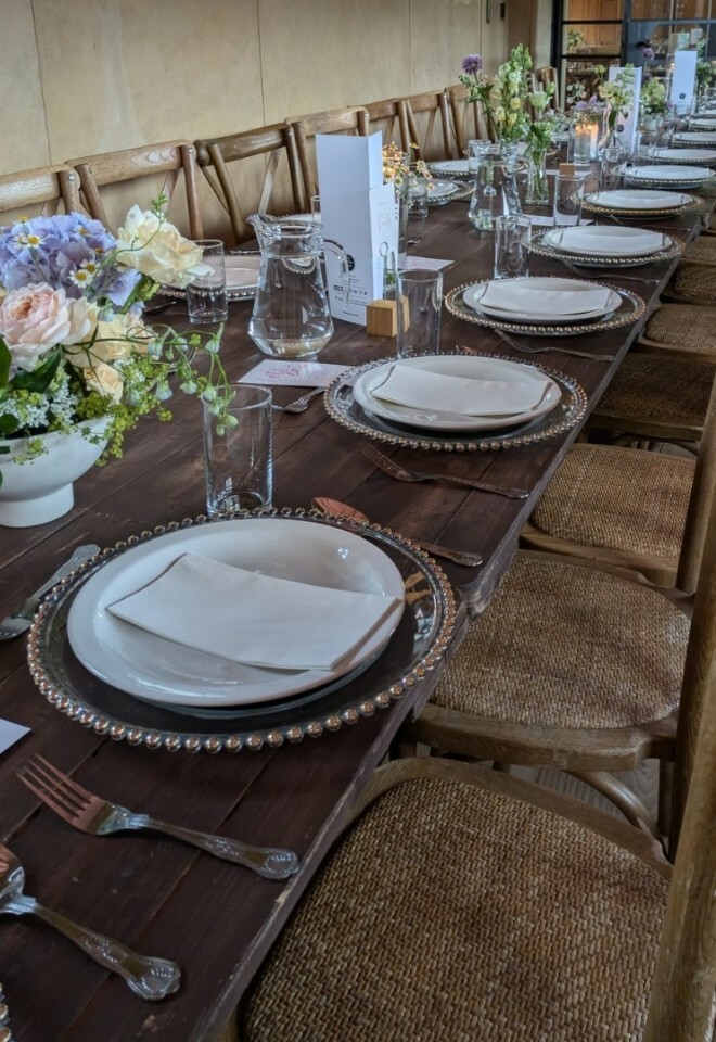 table decoration by WA Carr & Son