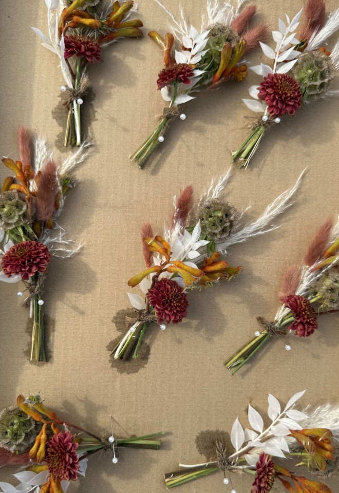 Wild Buttonholes Eastington Park Cotswold blooms