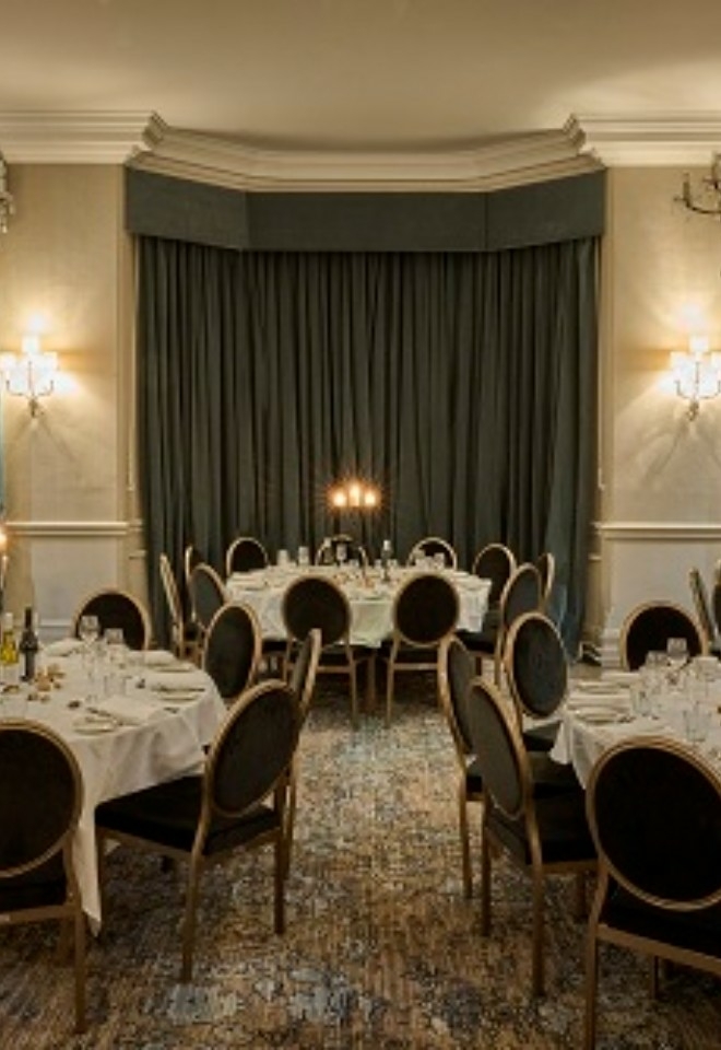 Wedding Breakfast Set Up in Birminghams Hotel Du Vin