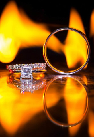 wedding rings creative ring photography fire engagement ring