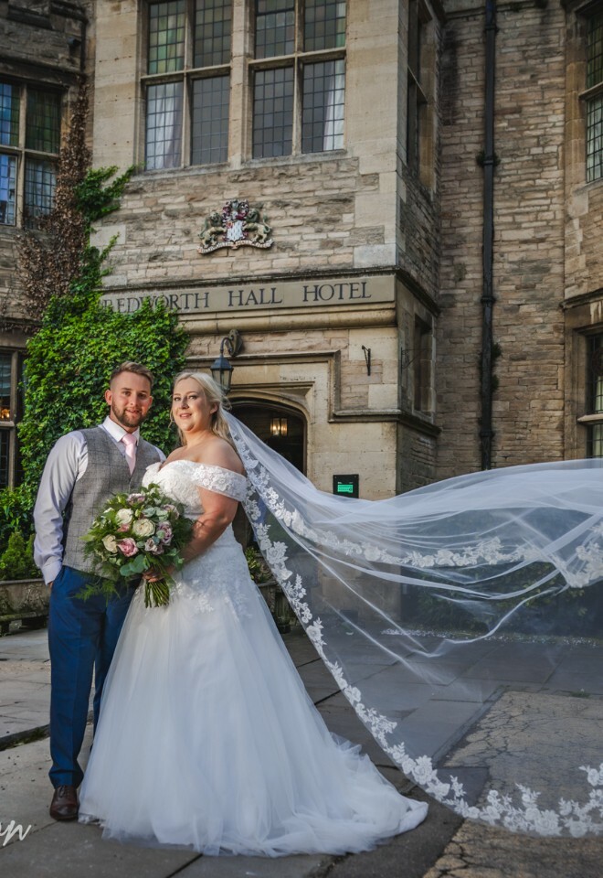 Front bride and groom