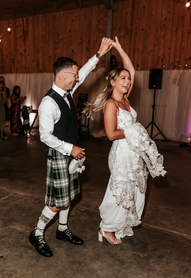 First dance inside barn