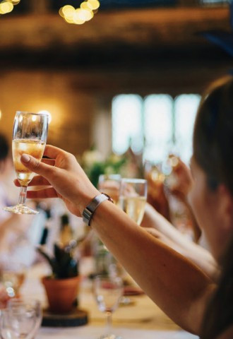 VWedding toast at oco St Johns Solihul, West Midlands