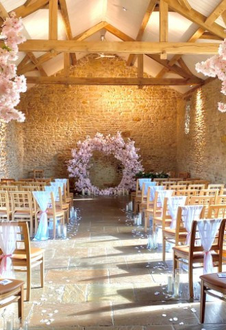 wedding ceremony at dodford manor by make it special events midlands luxury decor