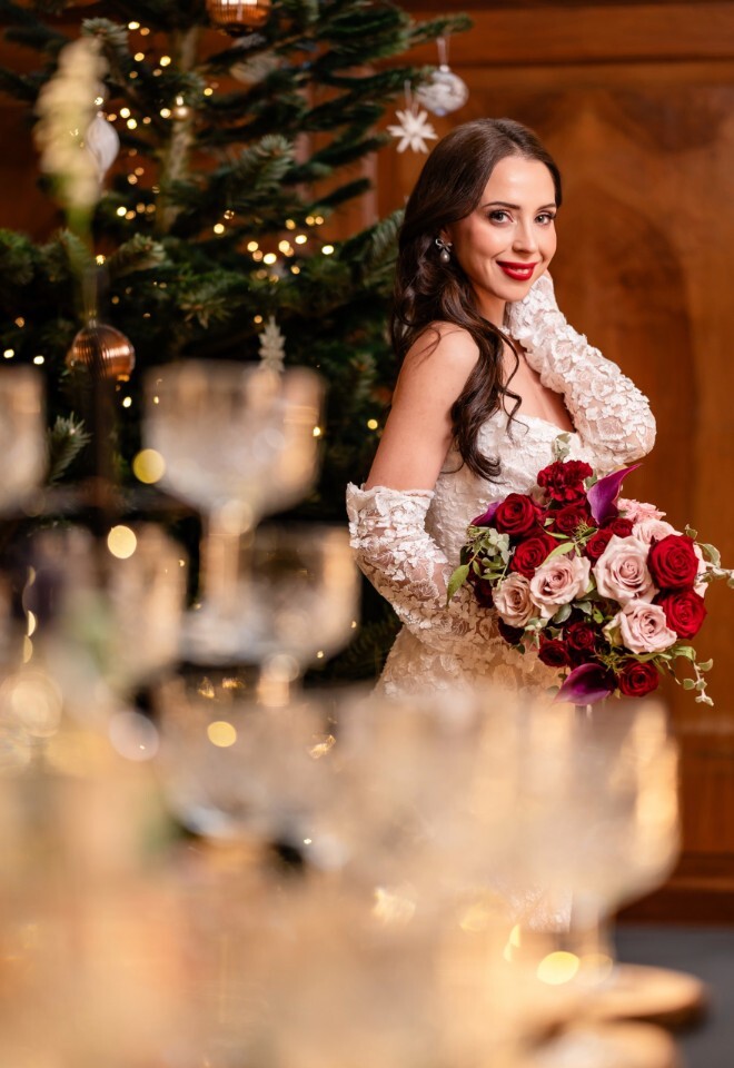 Bridal Makeup - red lip