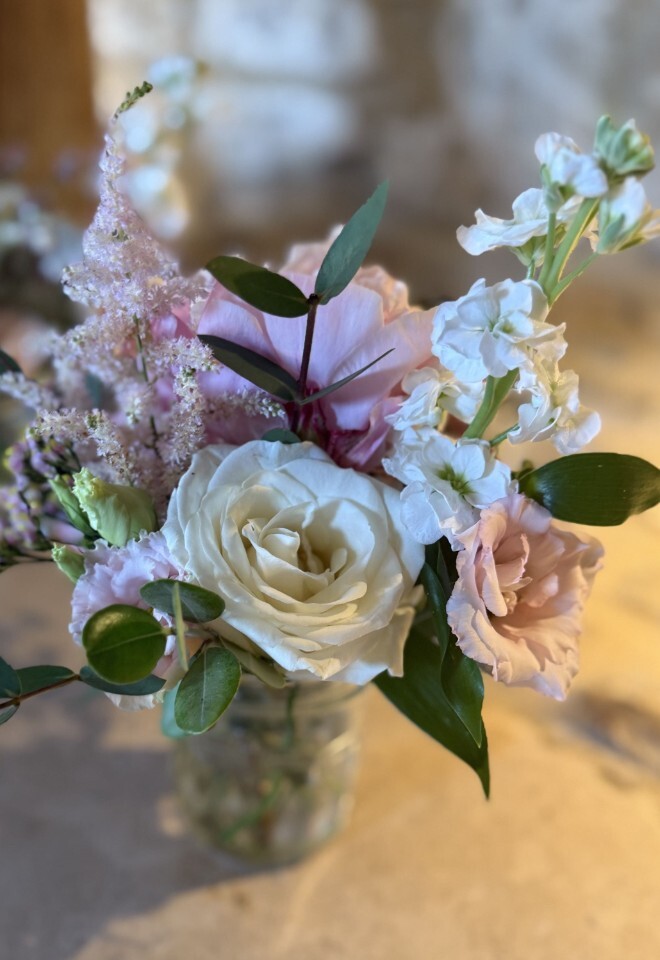 Jar Display Barn at Upcote cotswold blooms